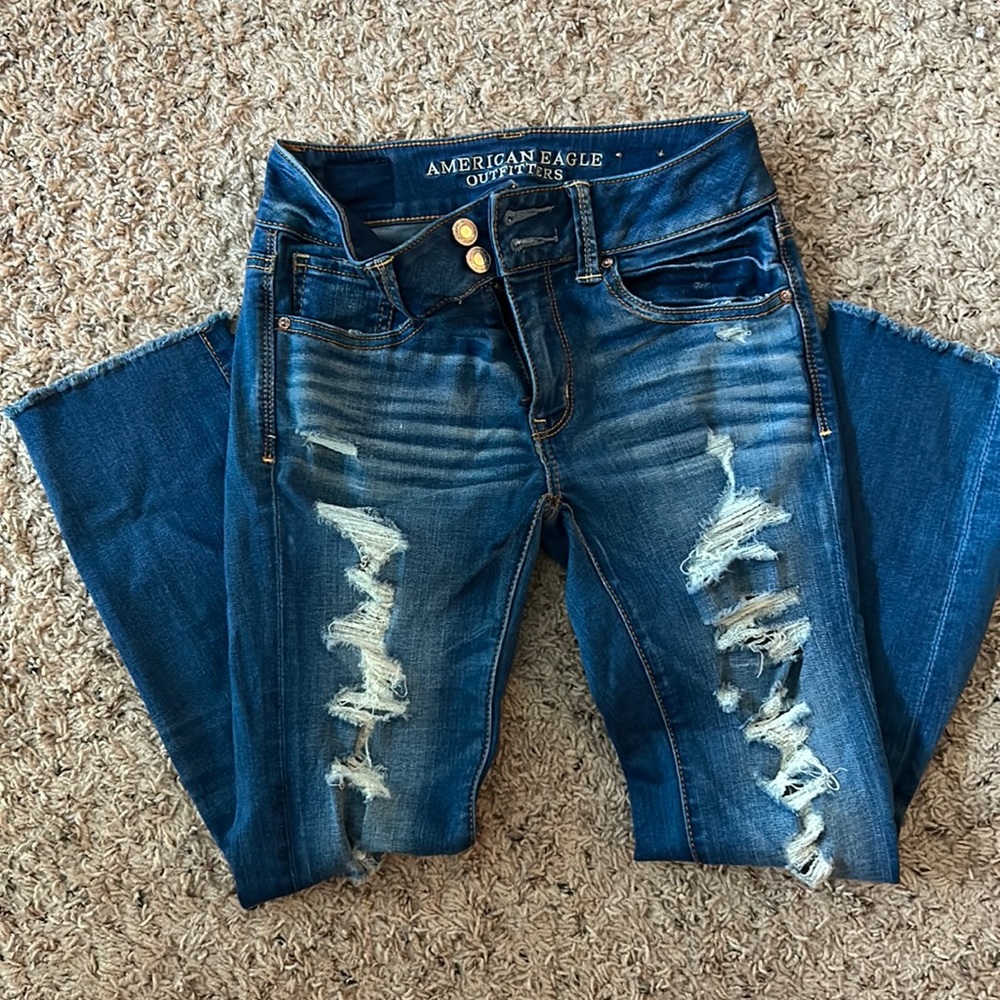 American eagle super super stretch crop